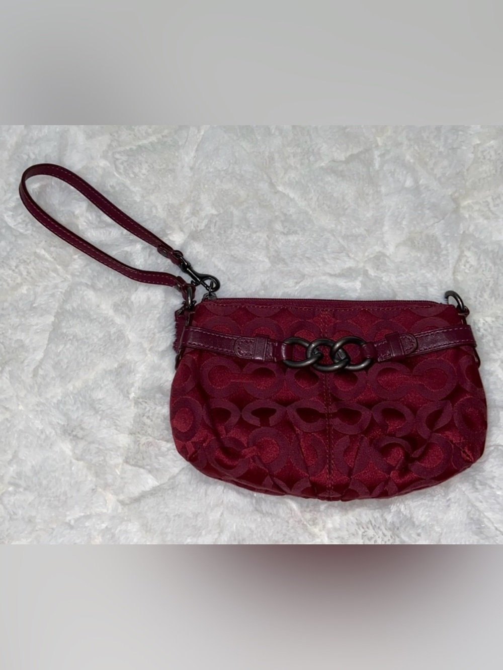 Vintage Like new Coach Brooke Op Art Cap Wristlet